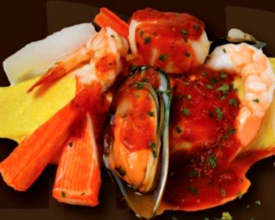 Seafood Omurice with Tomato Sauce (茄汁海鲜蛋包饭)